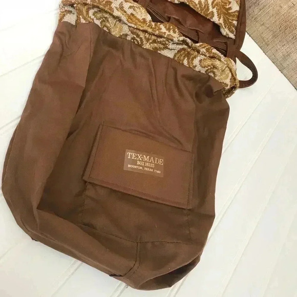 Tex-Made Leather Embroidered Handbag - Picture 3 of 5